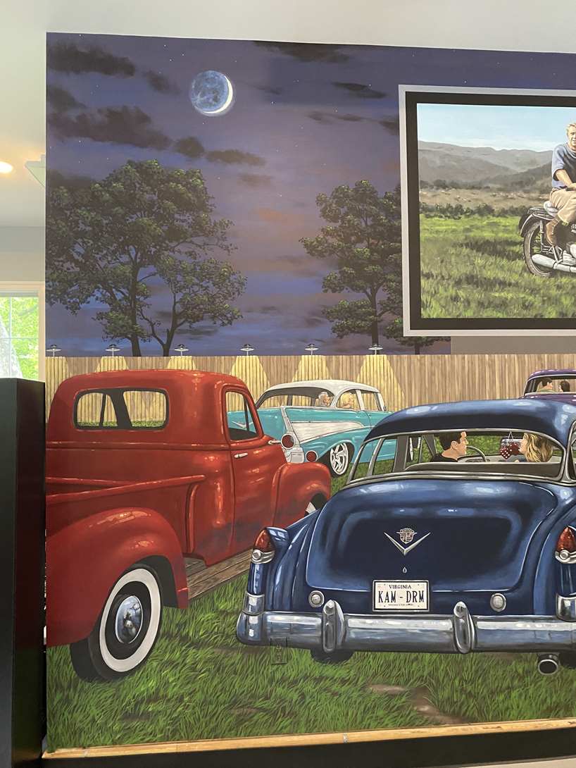 1950s Drive In Theater Mural 10