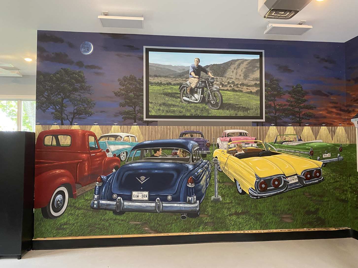 1950s Drive In Theater Mural 14