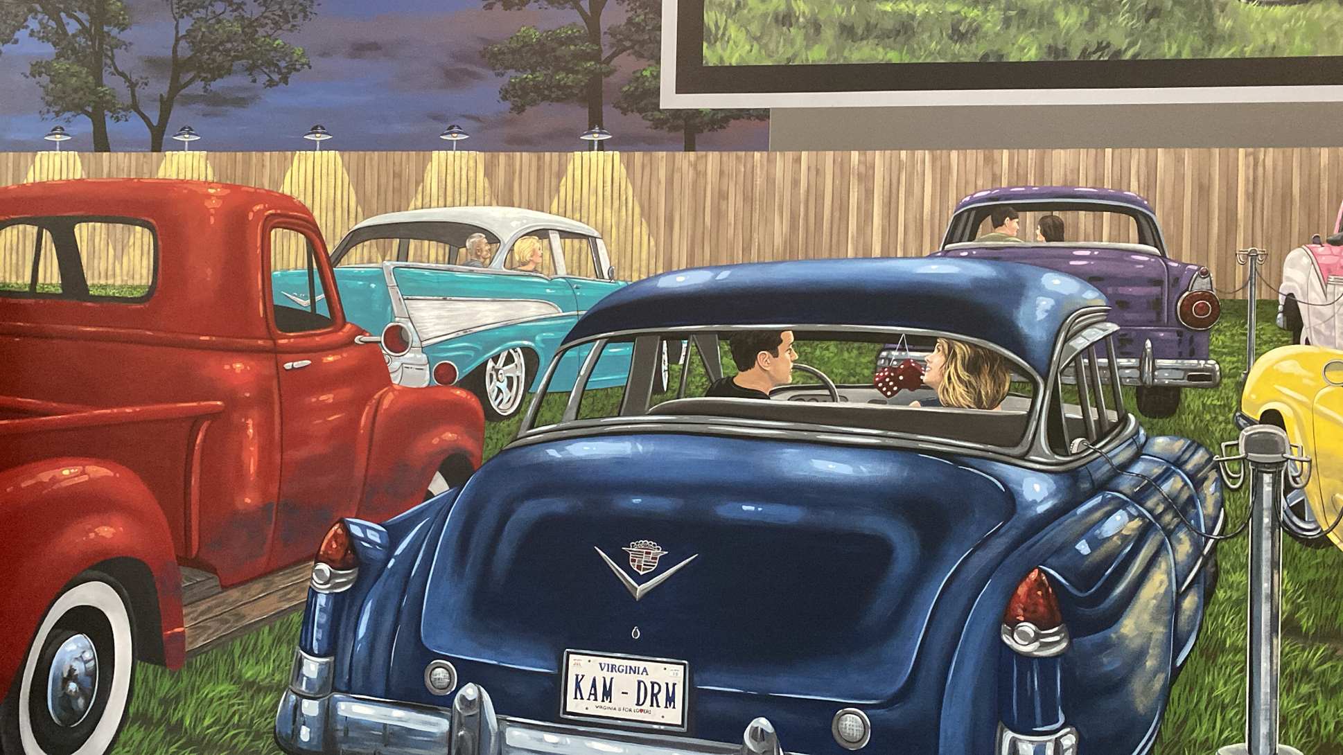 1950s Drive In Theater Mural 3