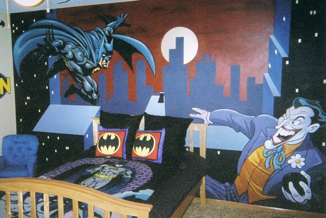 Batman With Bat Trim Mural 1