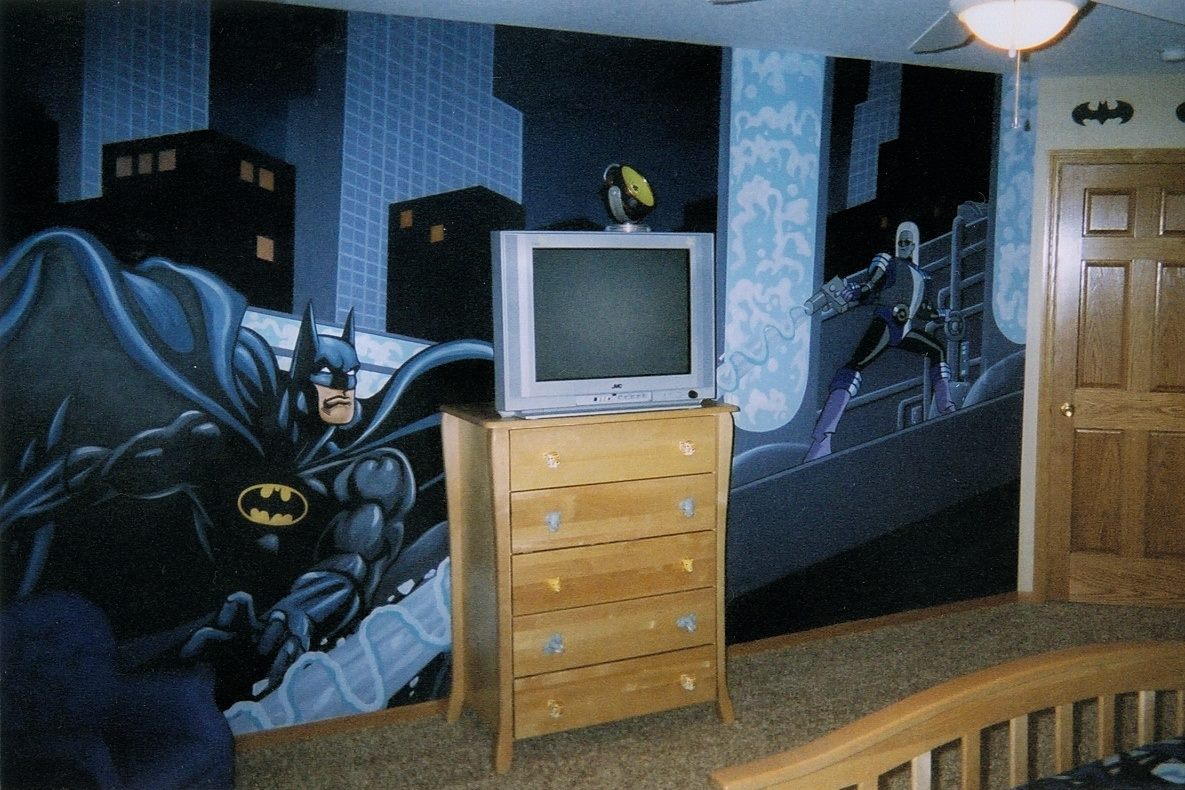 Batman With Bat Trim Mural 2