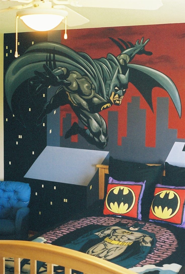 Batman With Bat Trim Mural 3