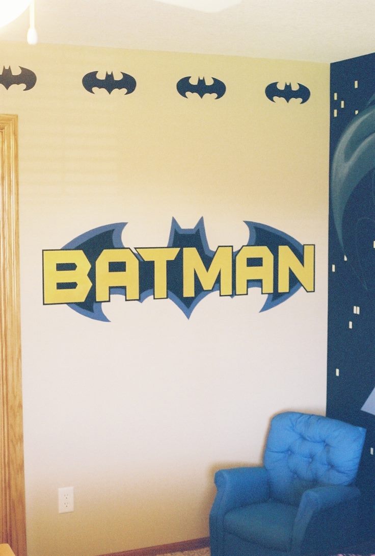 Batman With Bat Trim Mural 4