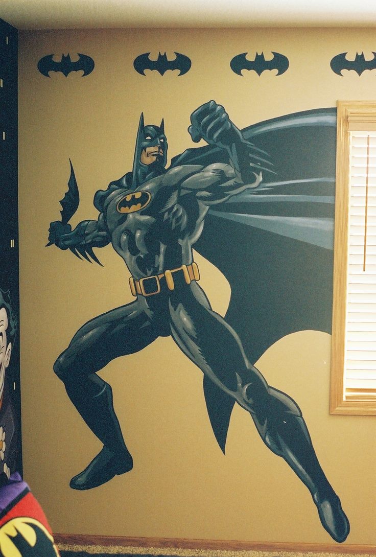 Batman With Bat Trim Mural 5