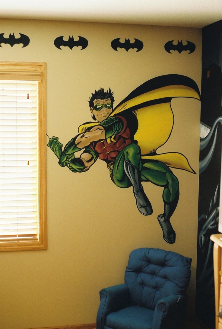 Batman With Bat Trim Mural 7