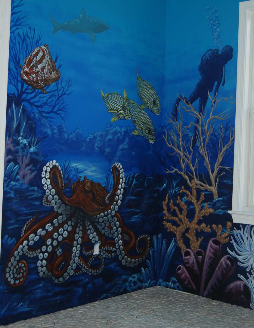Coral Reef Dive Site Mural 15