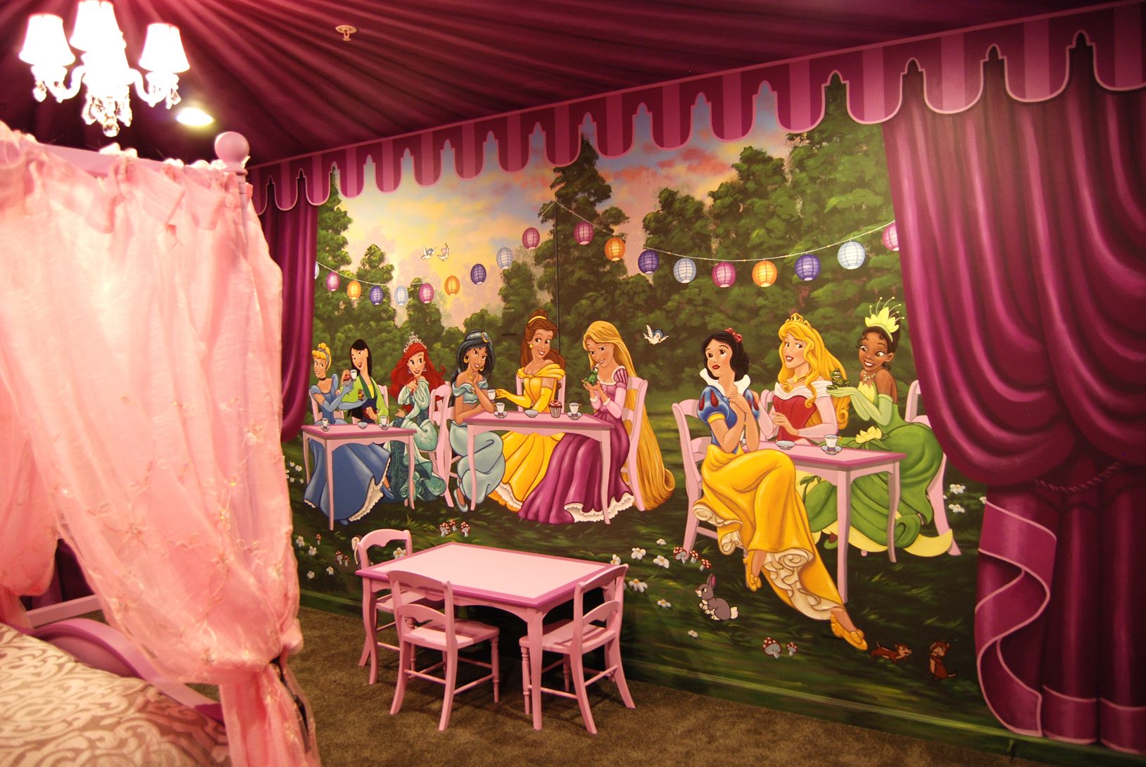 Disney Princess Tea Party Mural 1