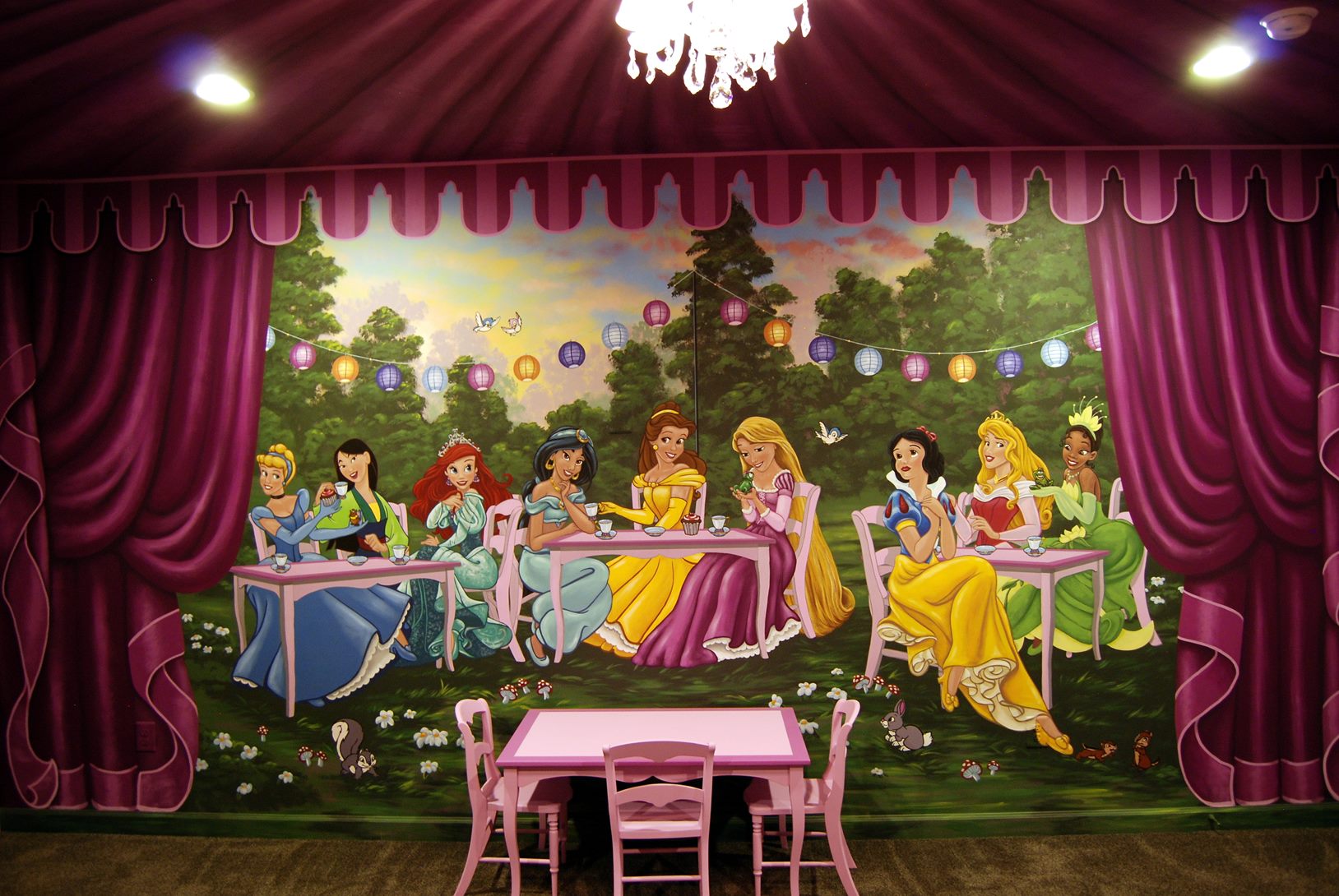 Disney Princess Tea Party Mural 2