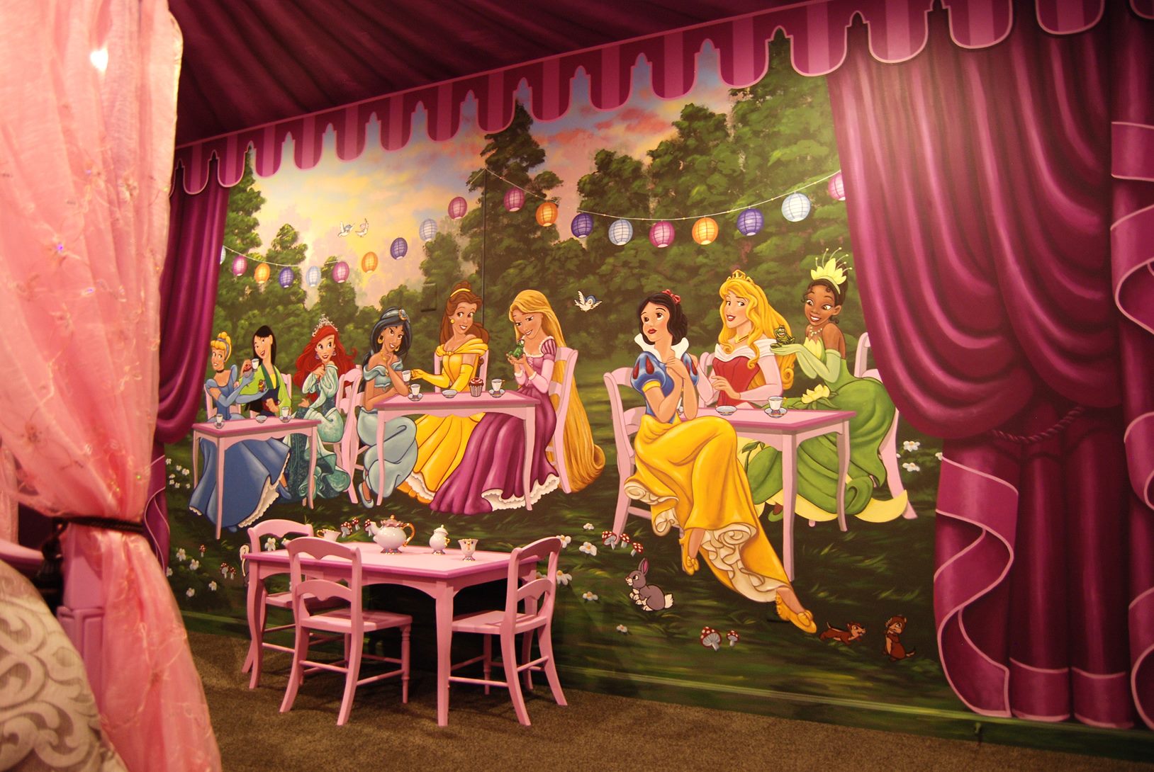 Disney Princess Tea Party Mural 7