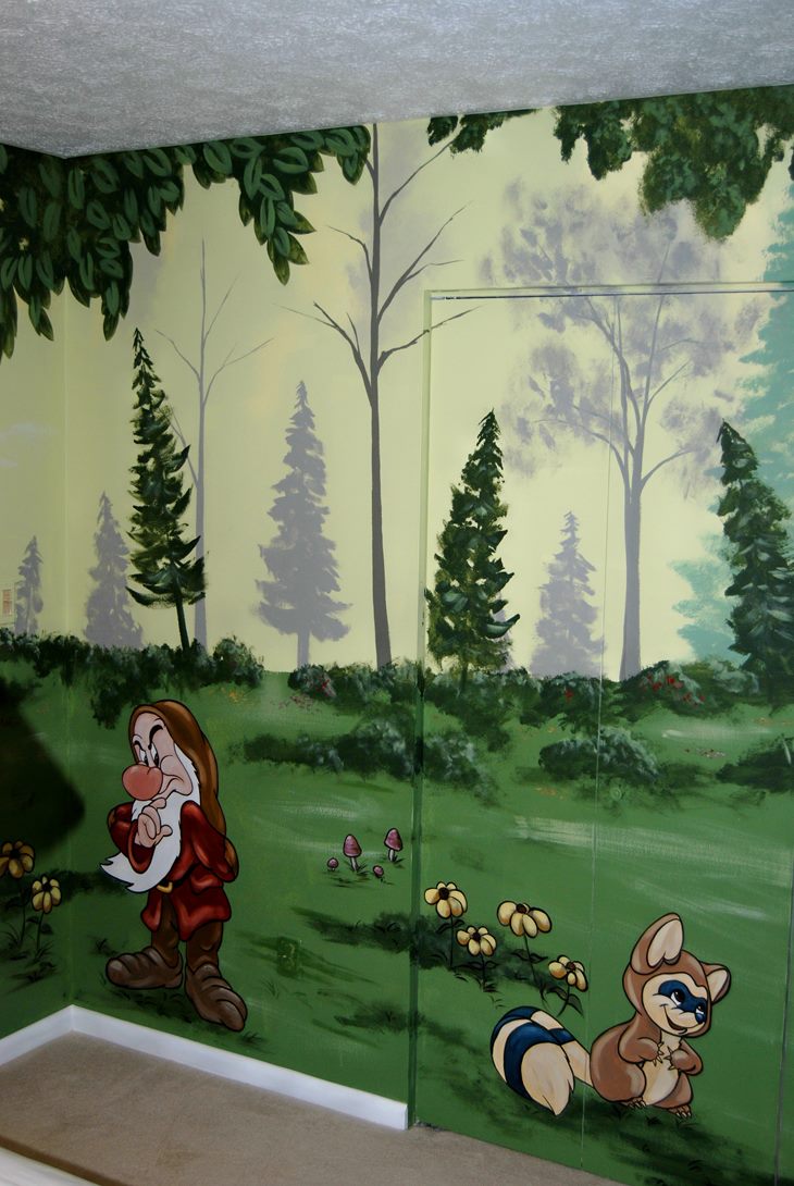 Snow White Forest Mural 4