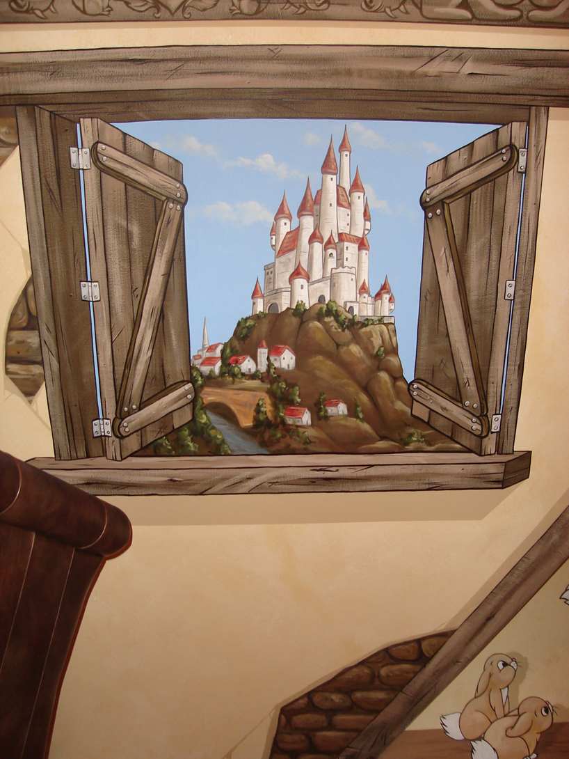 Snow White And The Seven Dwarfs Cottage Mural 14