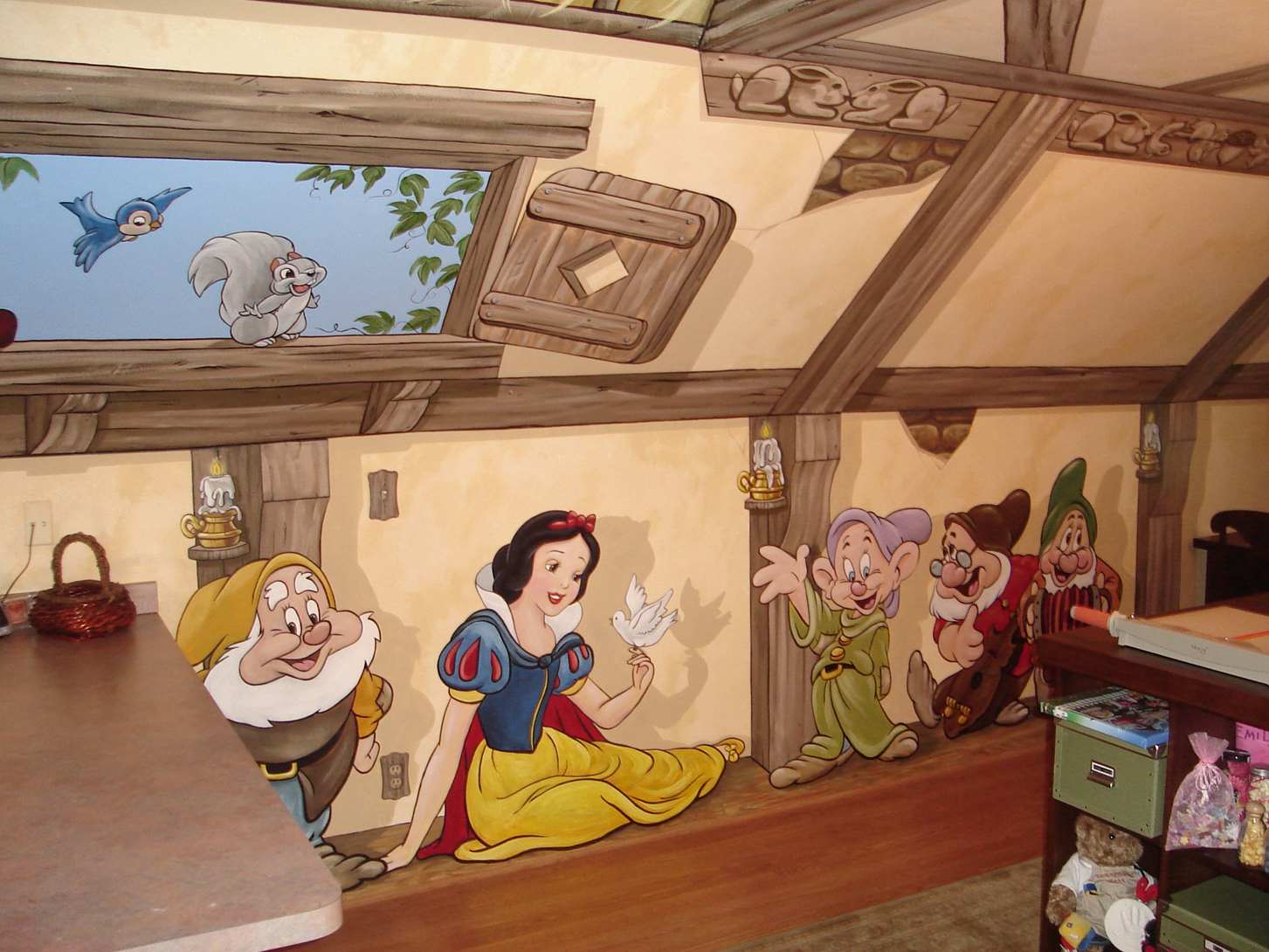 Snow White And The Seven Dwarfs Cottage Mural 6