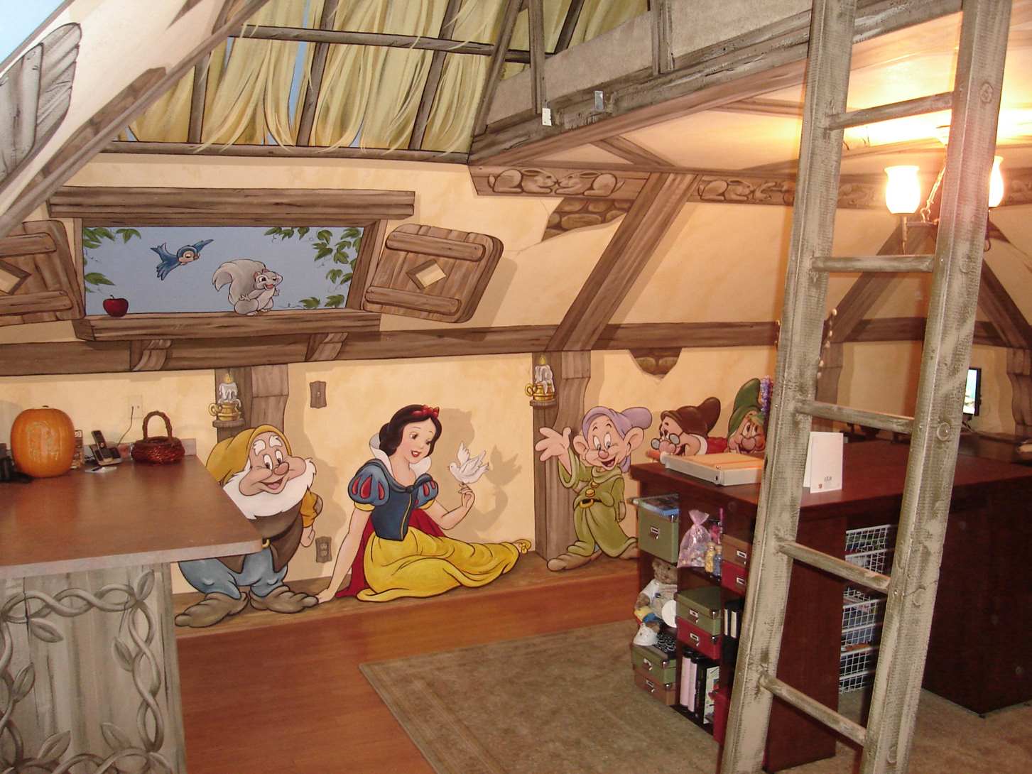 Snow White And The Seven Dwarfs Cottage Mural 7