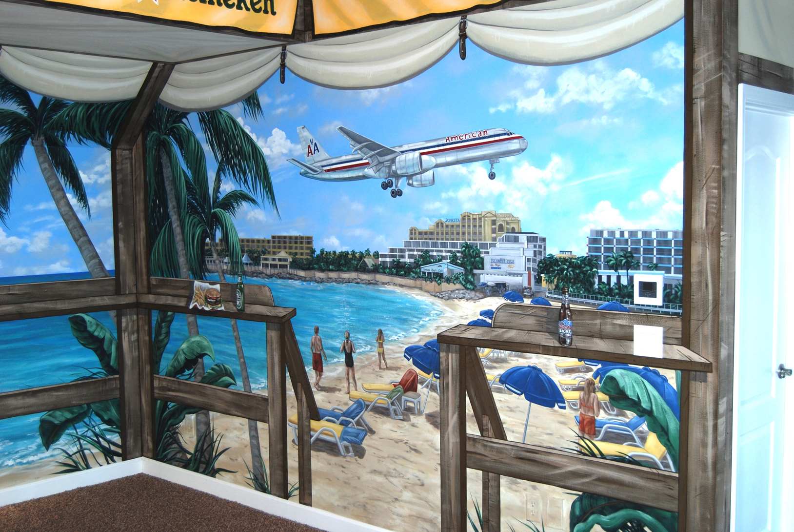 St. Martin Sunset Beach Bar Mural 8