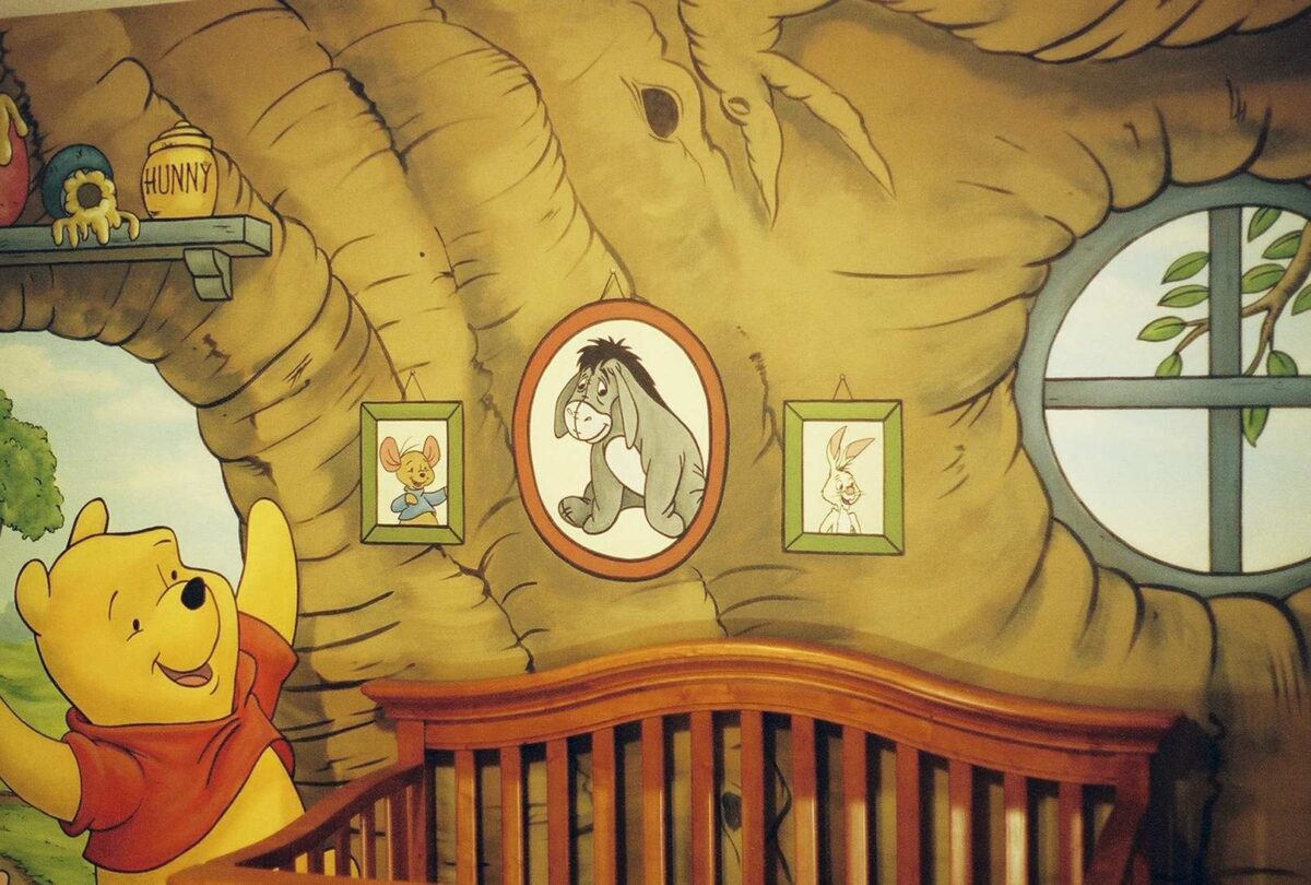 Winnie The Pooh House Mural - Mural Art